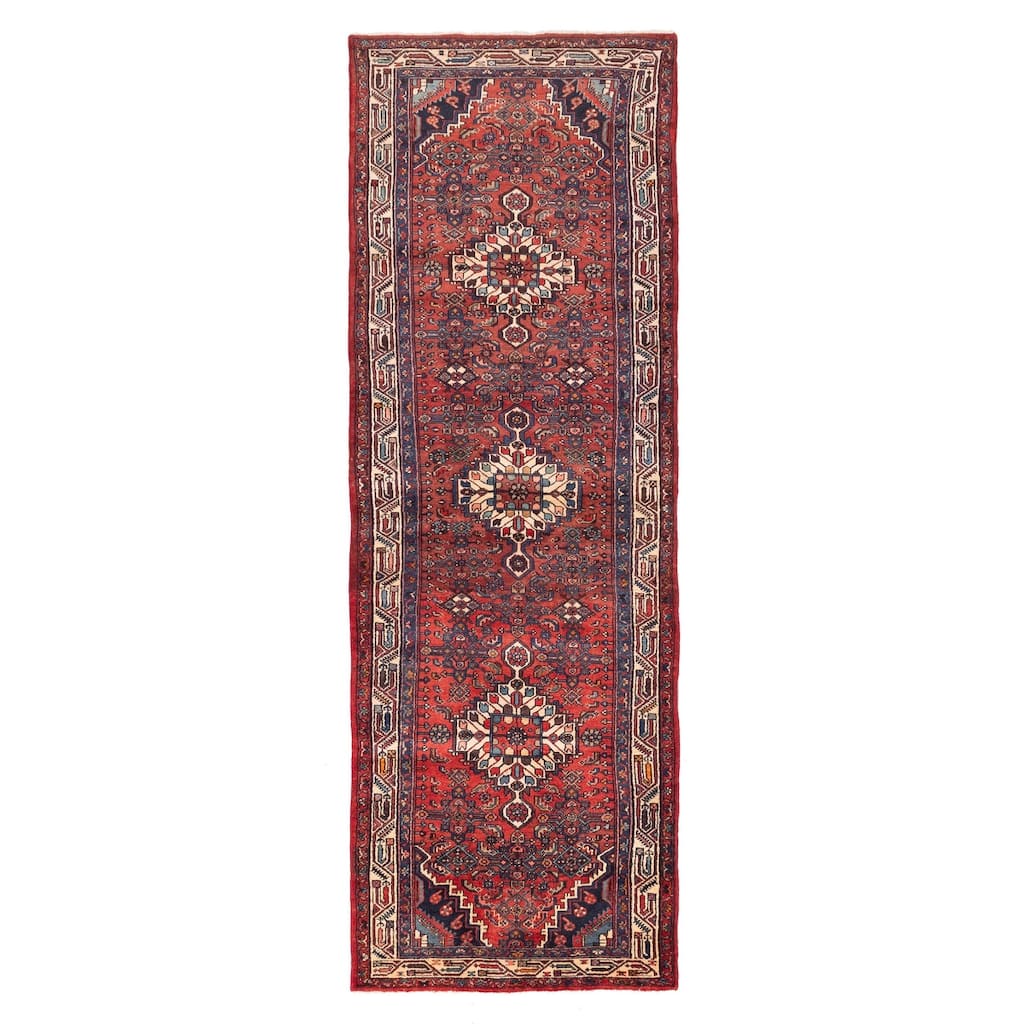 ECARPETGALLERY Hand-knotted Anadol Red Wool Rug - 3'7 x 10'11