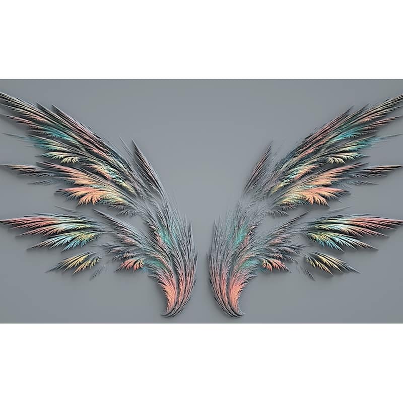 GK Wall Design 3D Embossed Dark Feather Wing Removable Wallpaper