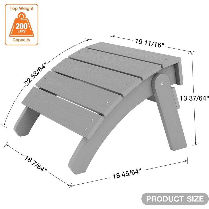 WINSOON Adirondack Ottoman,Folding Adirondack Foot Rest