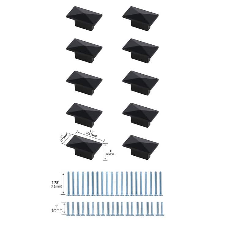 Stacks 2"Rectangle Knob Multipack (Set of 10)