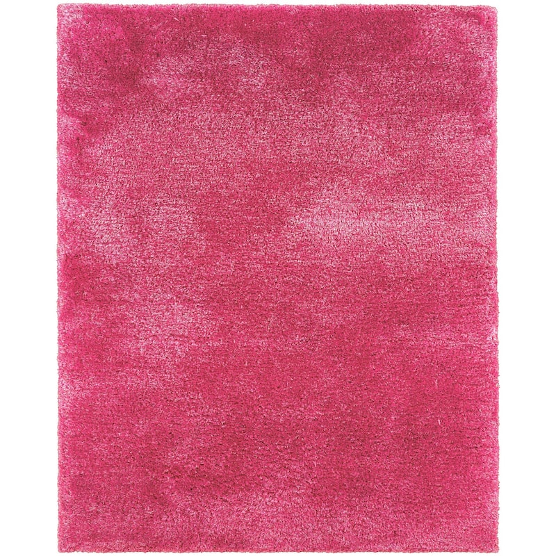 HomeRoots Solid Color Shag Rectangle Area Rug - 62.99 in. x 38.98 in. x 1.60 in.