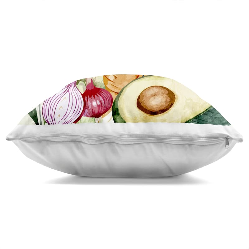 Stupell Organic Vegetable Harvest Decorative Printed Throw Pillow Design by Kim Allen