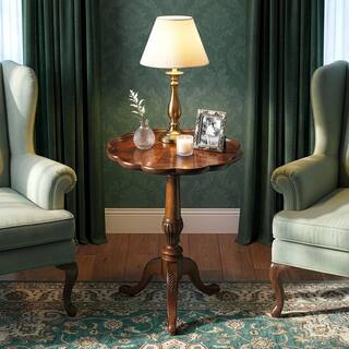 Handmade Butler Dansby Olive Ash Burl Pedestal Table