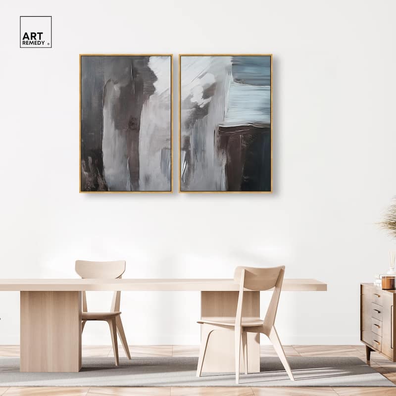 Monochrome Mood I Canvas Set of 2 by Art Remedy