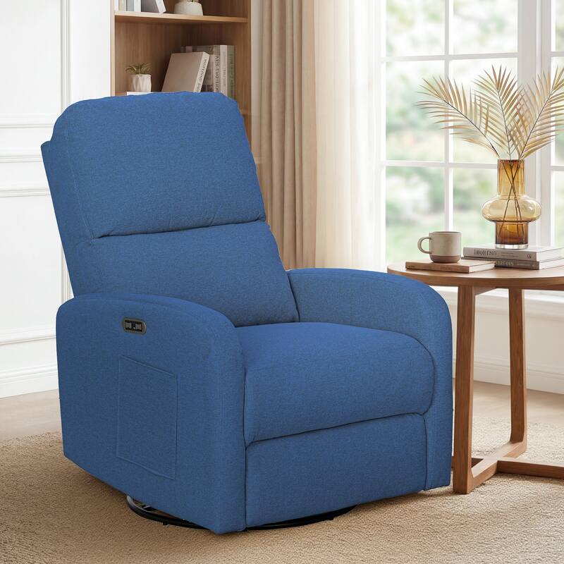 INK IVY Dakota Power Recliner 3-in-1 with Swivel, Glider, USB Ports