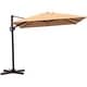 preview thumbnail 8 of 33, Outdoor Patio Umbrella 9 FT x 11 FT Cantilever-Offset Umbrella with No Base Tan