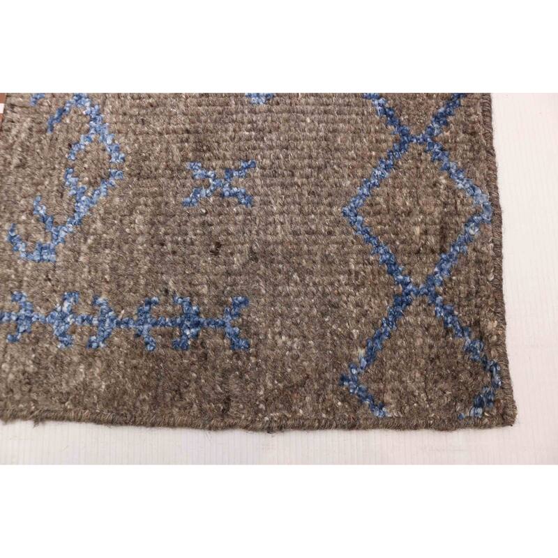 ECARPETGALLERY Hand-knotted Tangier Brown Silk, Wool Rug - 5'2 x 7'9