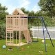preview thumbnail 1 of 14, vidaXL Swing Set Outdoor Backyard Wooden Playground Equipment for Kids Age 3-8 114.6" x 111" x 93.7" Pine