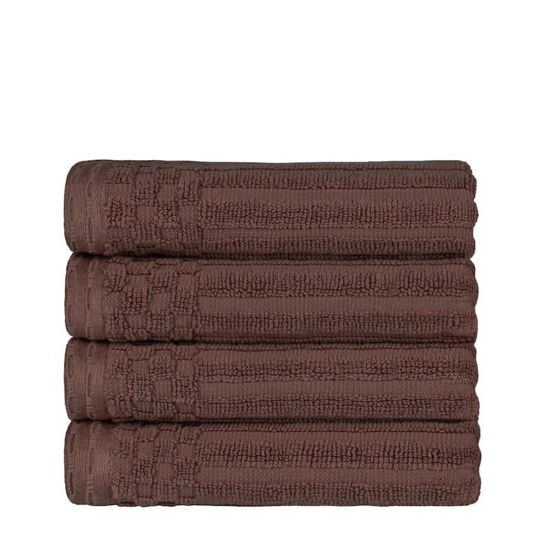 Superior Soho Ribbed Cotton Hand Towel Set of 4