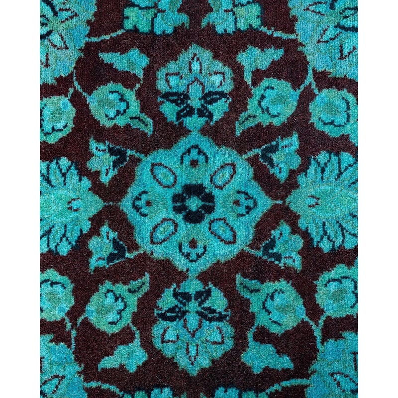 Fine Vibrance One-of-a-Kind Hand-Knotted Area Rug - Blue, 4' 2" x 6' 3" - 4' 2" x 6' 3"