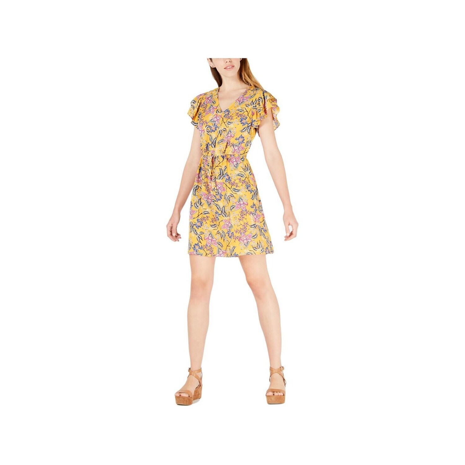gold flare dress