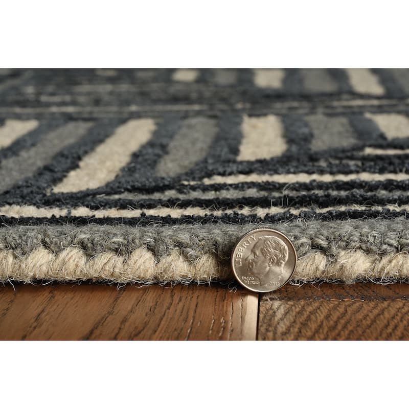 Libby Langdon Upton Diagonal Tile Handtufted Wool Rug