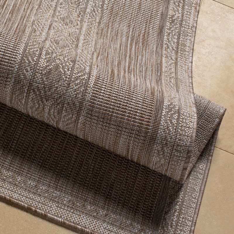 Livabliss Yadgar Subtle Stripes Indoor/ Outdoor Area Rug
