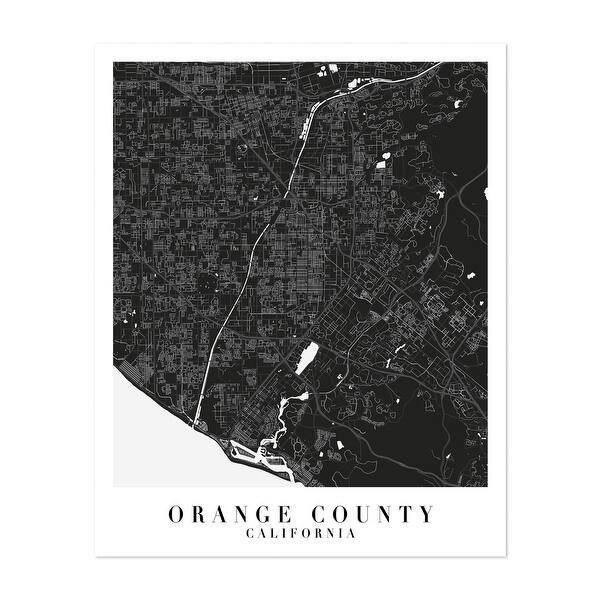 Shop Orange County California Maps Minimal Unframed Wall Art Print