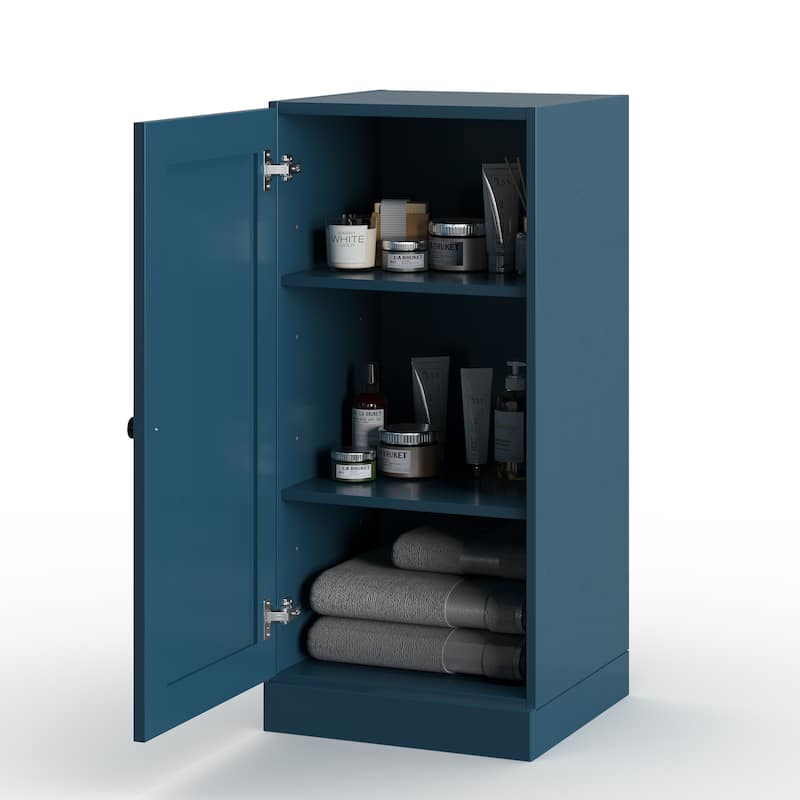Palace Imports 100% Solid Wood 16.5" Bathroom Storage Cabinet with Shaker Door and Adjustable Shelves