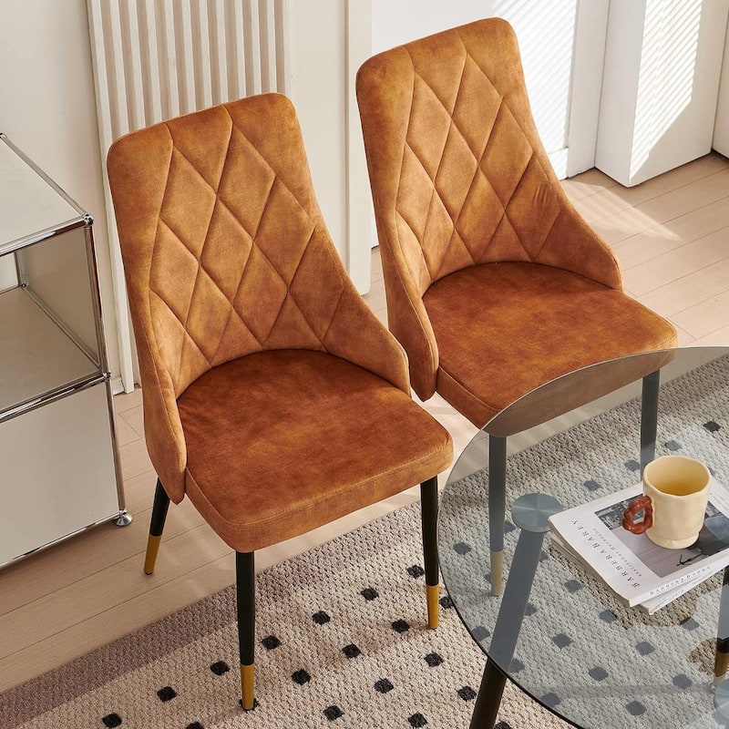 Howtai Velvet Home Kitchen Dining Chairs Upholstered Backrest
