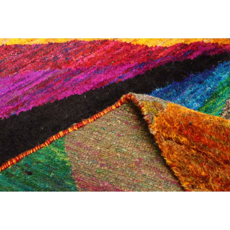 ECARPETGALLERY Hand-knotted Opulence Multi Color Silk Rug - 5'6 x 5'6