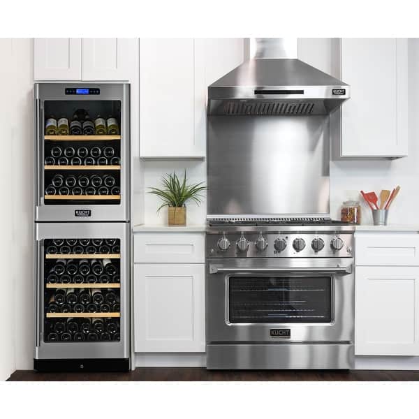 4-Piece, 30 Gas Range, Range Hood, Dishwasher and 48 Bottle Wine Cooler -  Contemporary - Gas Ranges And Electric Ranges - by Cosmo, Houzz