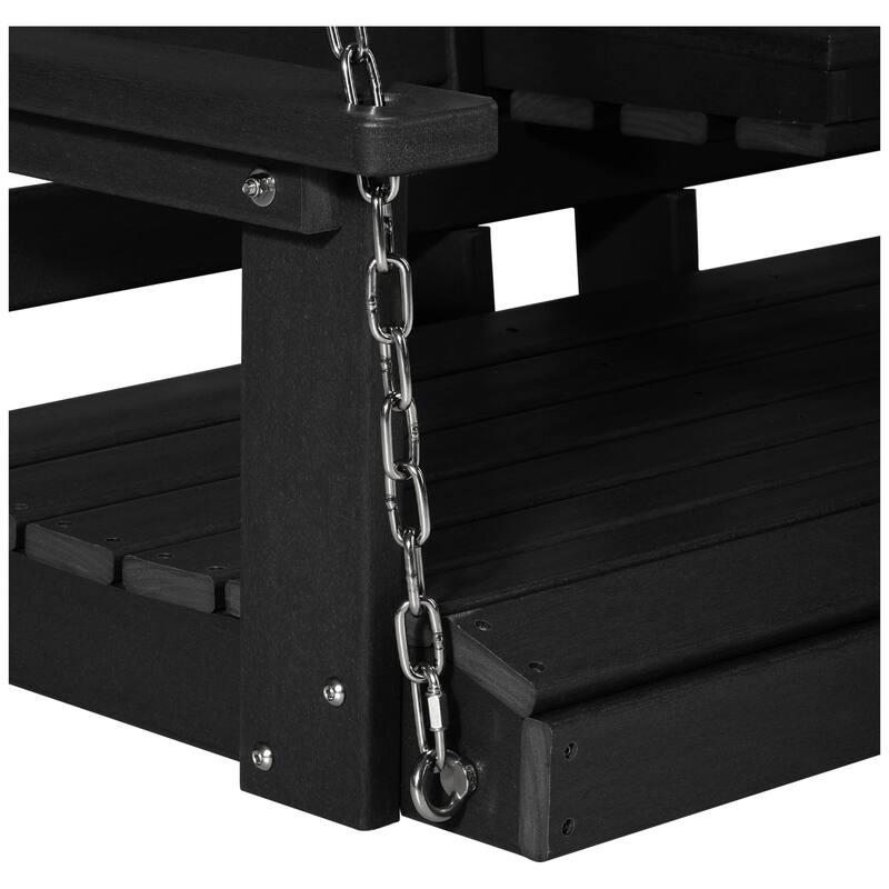 Nashville Poly 54 Inch Porch Swing with Folding Cup Holder