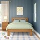 preview thumbnail 10 of 21, Max & Lily Farmhouse Full Platform Bed with Plank Headboard
