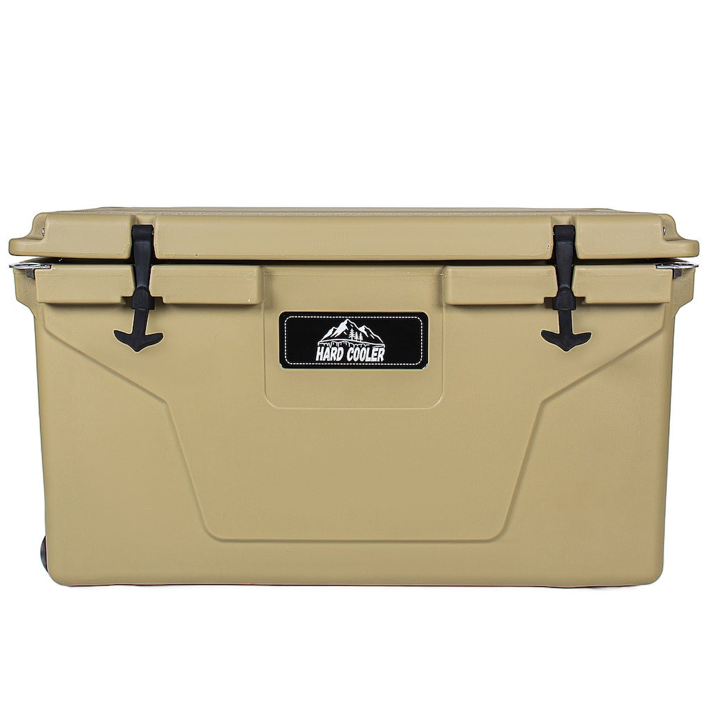 85 Quart Khaki Cooler, Bear-Resistant Rotomolded Ice Chest, Ultra-Tough Insulated Cooler with 6-Day Ice Retention for Camping