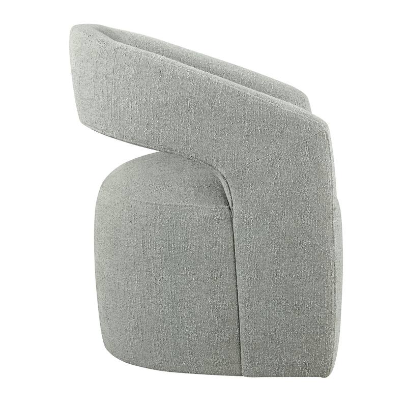Joey Modern Barrel Dining Chair with Caster Wheels & Open Back Fully Assembled