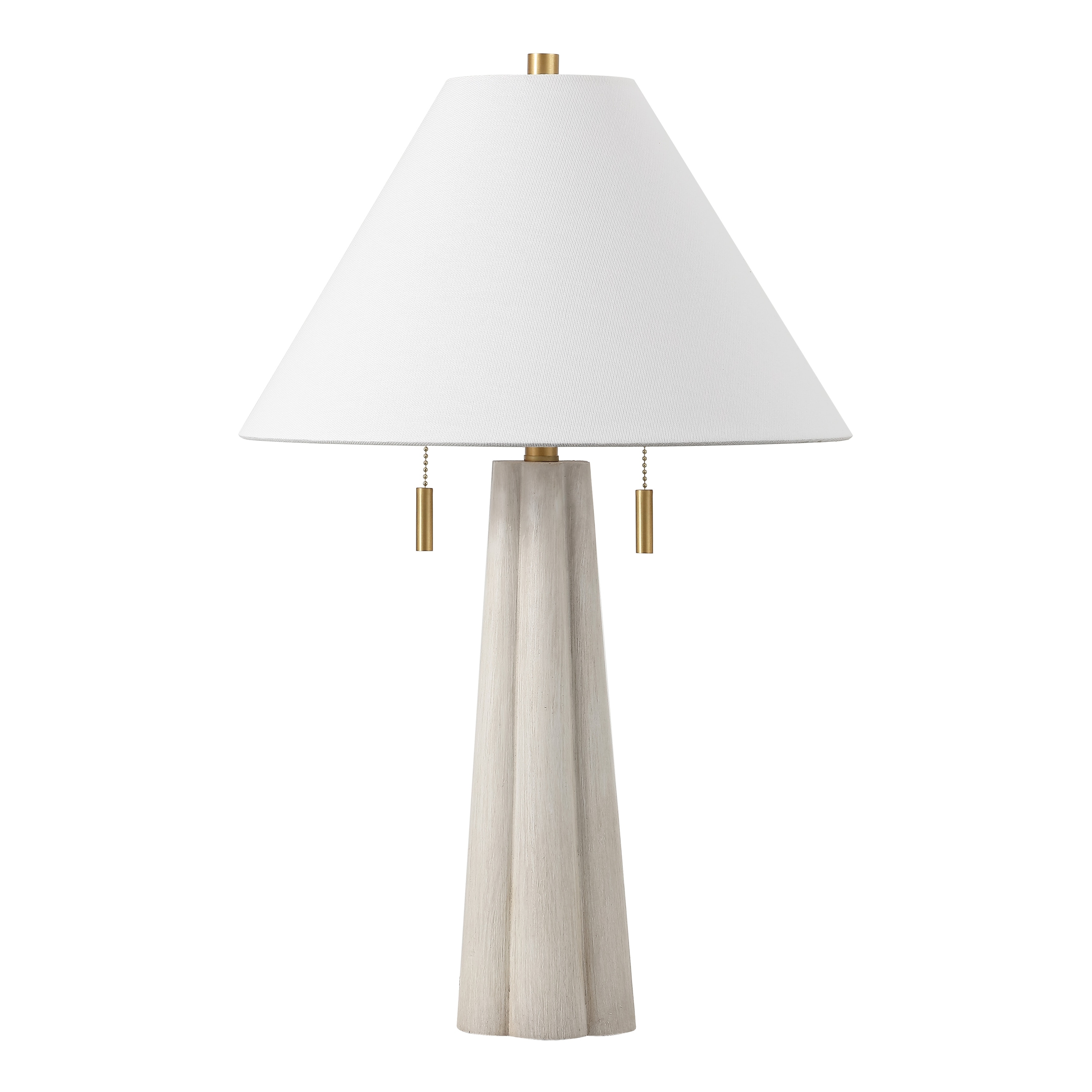 SAFAVIEH Irena 26-Inch Resin Table Lamp, White Washed and Gold