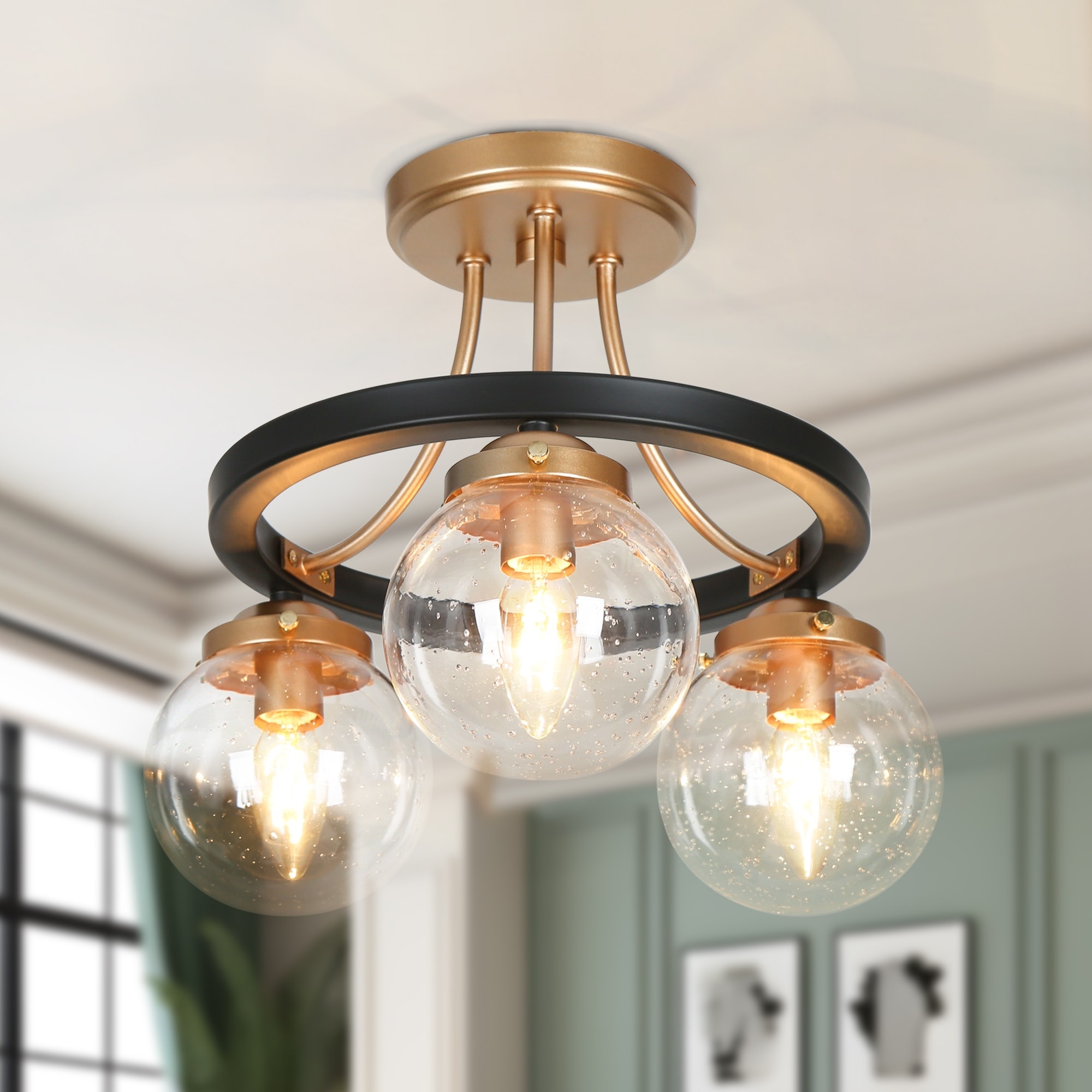 Black gold ceiling light hot sale