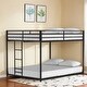 preview thumbnail 1 of 7, Sturdy Full over Full Bunk Bed Metal for Kids and Adult,Low Profile