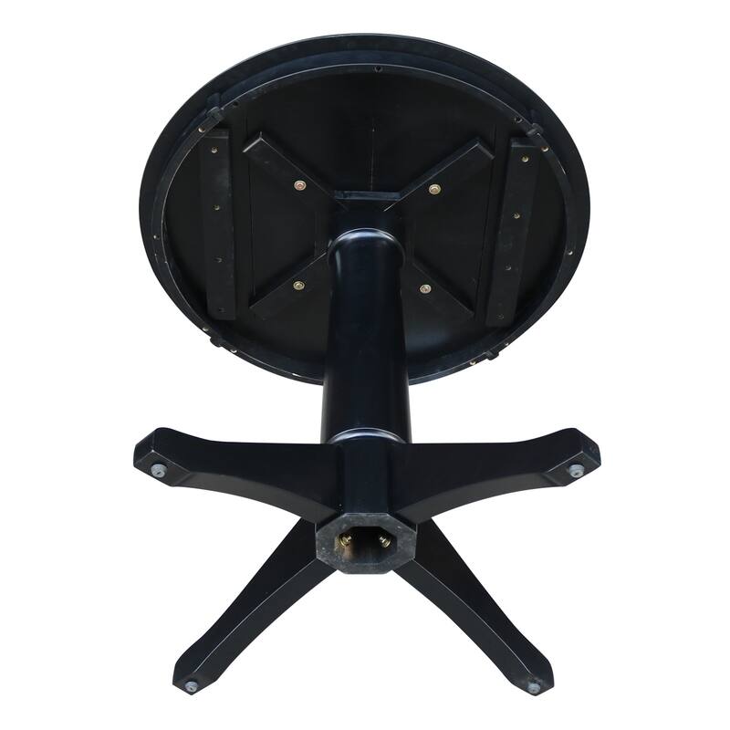 30" Round Top Pedestal Dining Table - Black