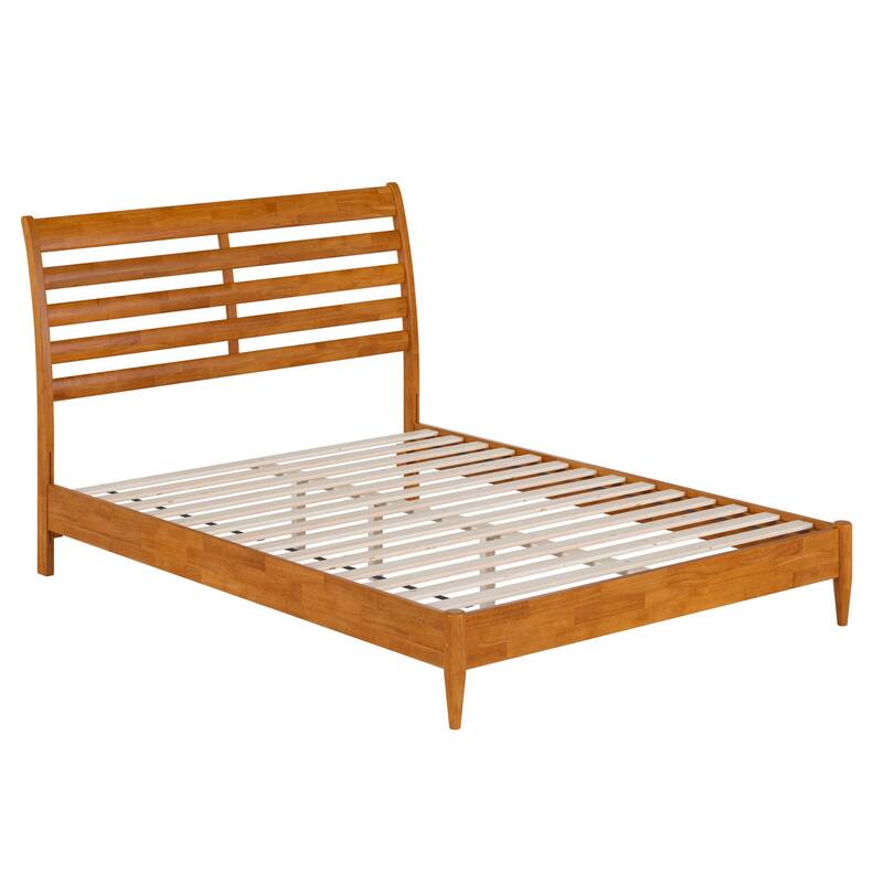 Solid Wood Low Profile Platform Bed - Modern Minimalist Design - Twin Twin XL Full Queen King