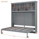preview thumbnail 3 of 28, Murphy Bed Wall Bed with Top Shelves & USB