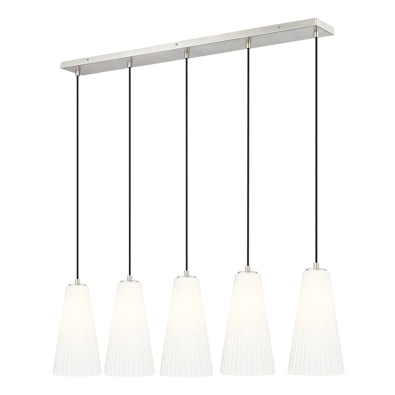 Farrell 5 Light Linear Chandelier in Brushed Nickel