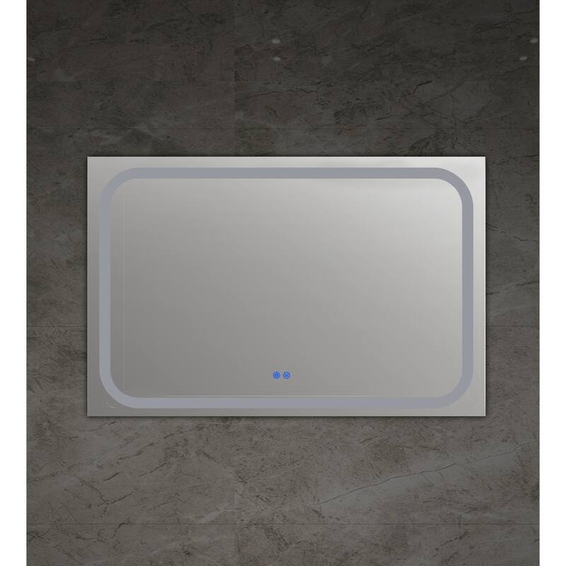 Frameless Wall Mounted LED Bathroom Mirror - Colorless