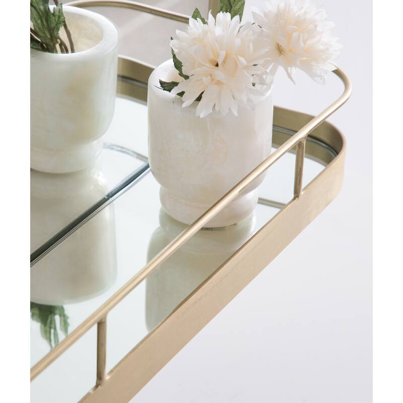 Kate and Laurel Peyson Framed Arch Mirror with Shelf