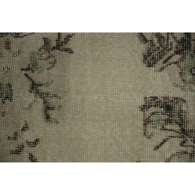 Hand Knotted Oriental 100% Wool Carpet Transitional Floral Beige & Ivories Anatolian Area Rug - 9' 11'' X 6' 2''