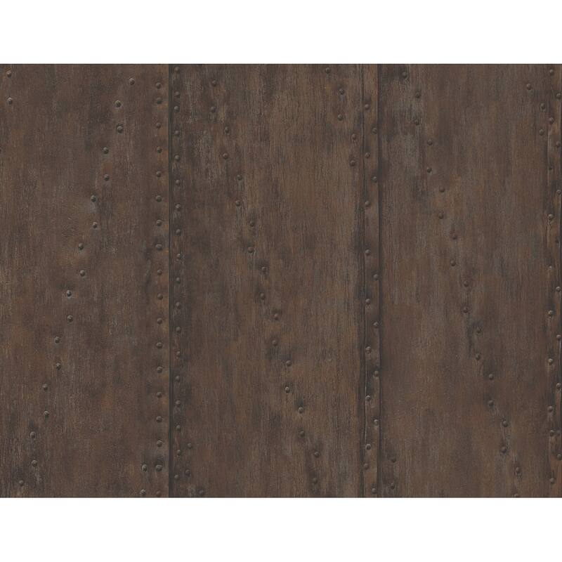Seabrook Designs Faux Rusted Stud Panels Unpasted Wallpaper