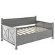 preview thumbnail 18 of 24, Twin Size Wooden Modern and Rustic Casual Style Daybed with 2 Large Drawers,Bed W/X Frame Design,for Apartment, Bedroom