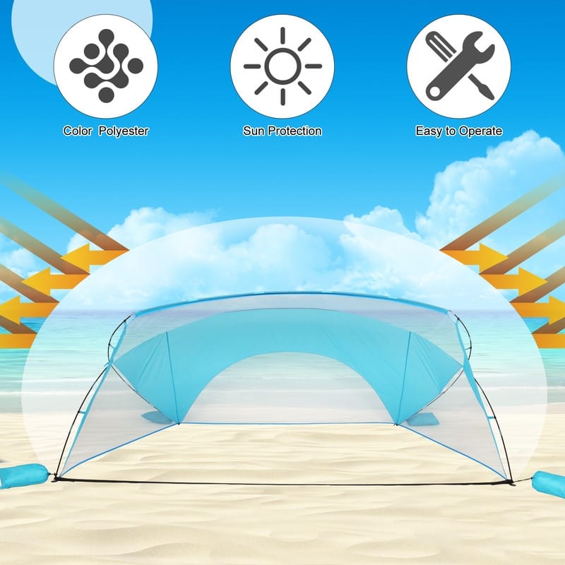 94.4 x 70.8 x 59 inches 4 Person Pop-Up Beach Shelter Tent
