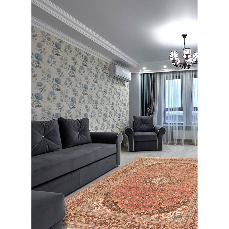 ECARPETGALLERY Hand-knotted Antalya Vintage Dark Copper Wool Rug - 7'11 x 11'8