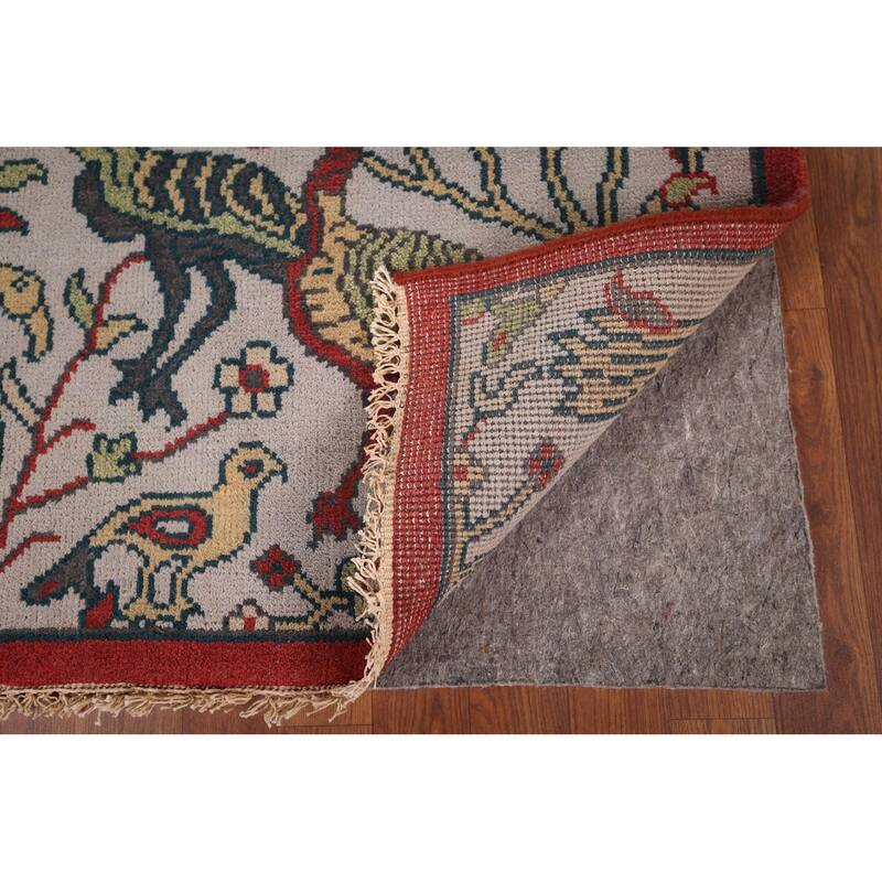 Animal Pictorial Ziegler Indian Rug Hand-Knotted Wool Carpet - 4'1"x 5'10"