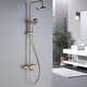 7-Way Wall Mounted Exposed Install Complete Bathroom Shower System with ...