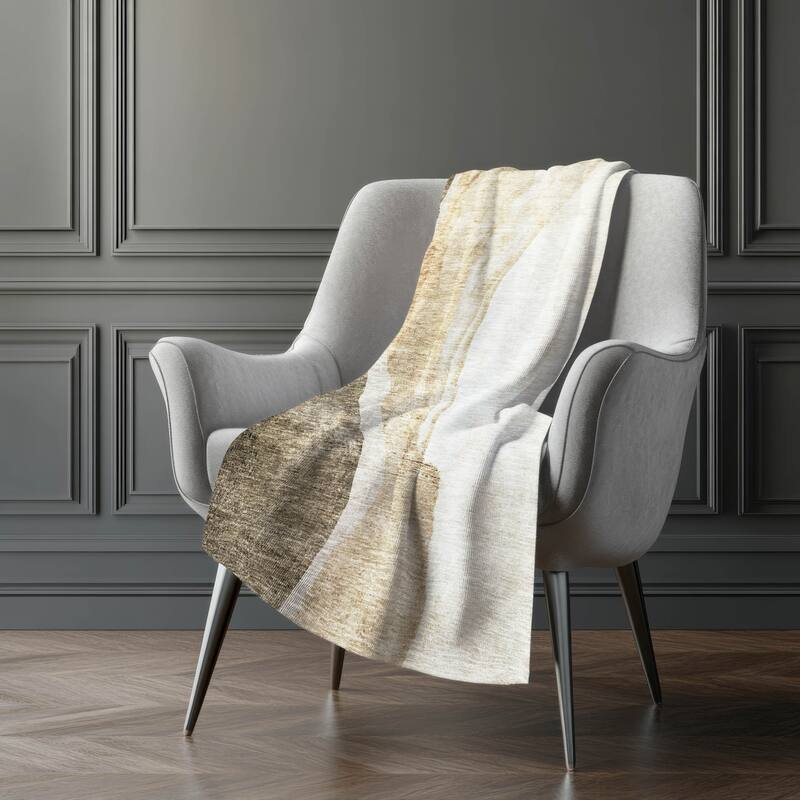 Premium Machine Washable Casual Contemporary Sherpa Throw Blanket