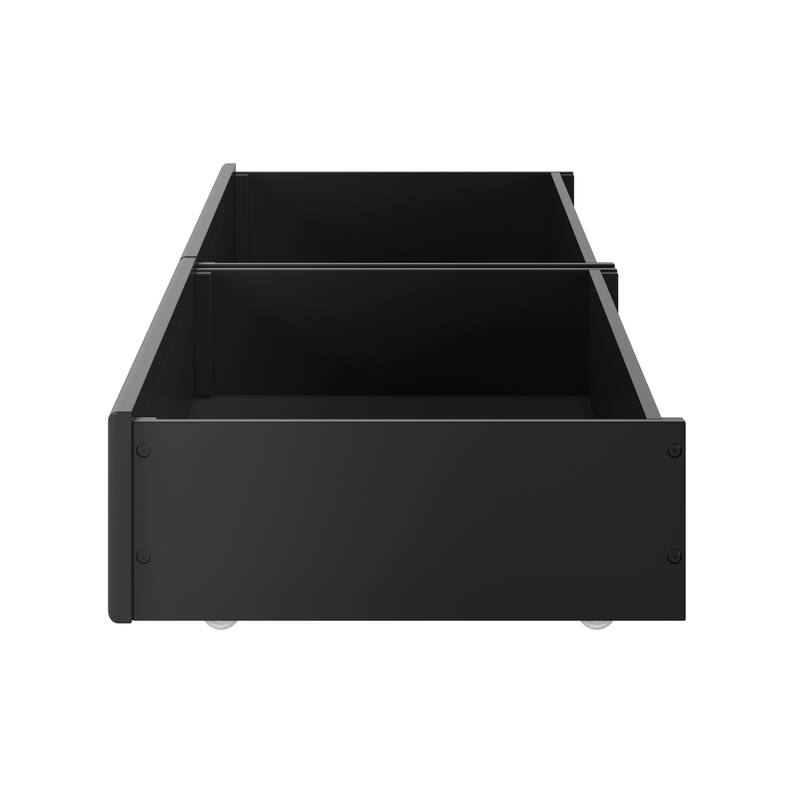 Queen-King-Twin XL Mid-Century Modern Under Bed Storage Drawers