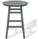 preview thumbnail 108 of 111, Polytrends Laguna Hdpe All Weather Outdoor Patio 35" Round Bar Table