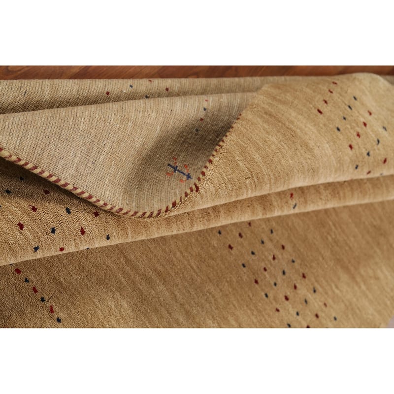 Little Animals Design Gabbeh Area Rug Hand-Knotted Wool Carpet - 4'9"x 6'5"