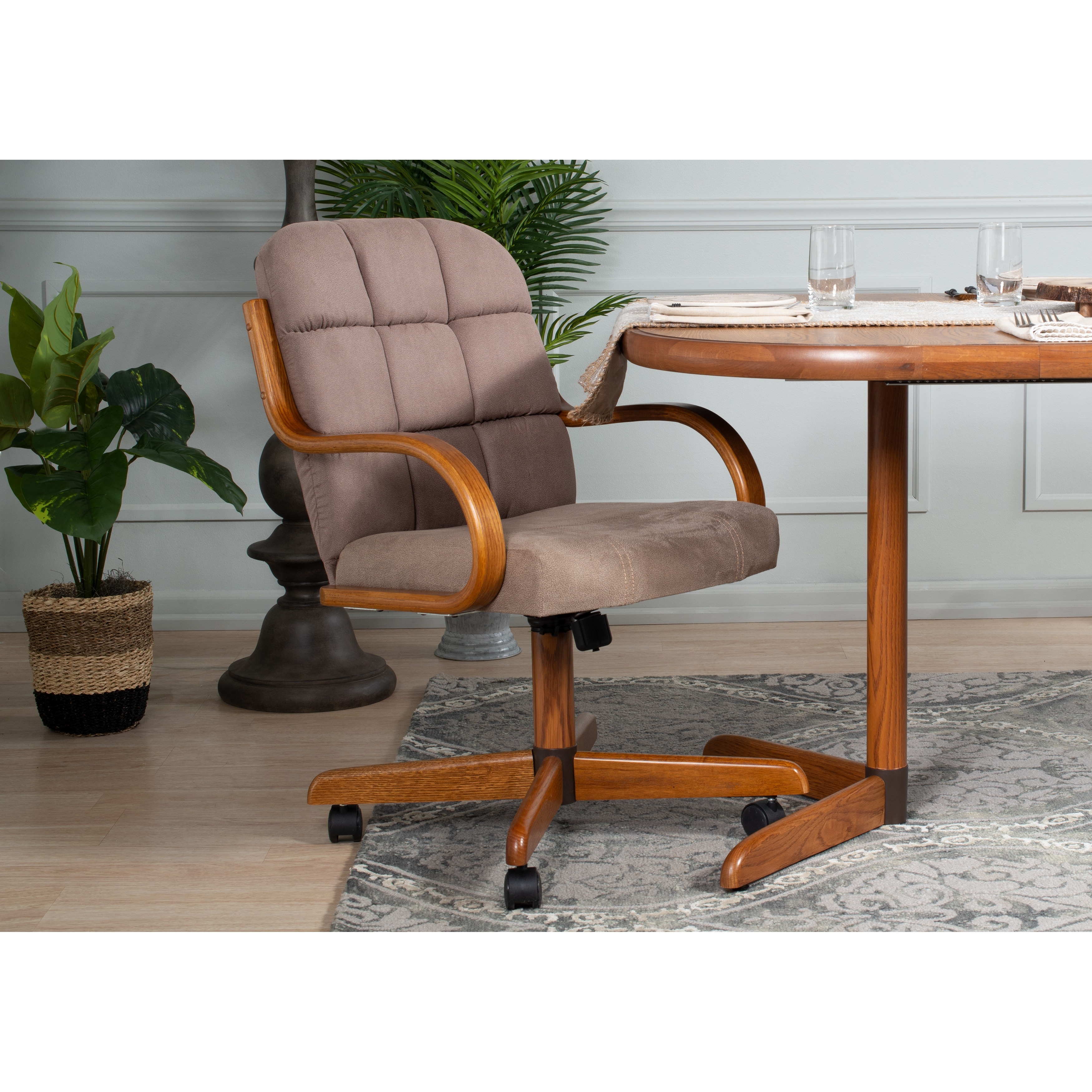 Rolling deals kitchen chairs