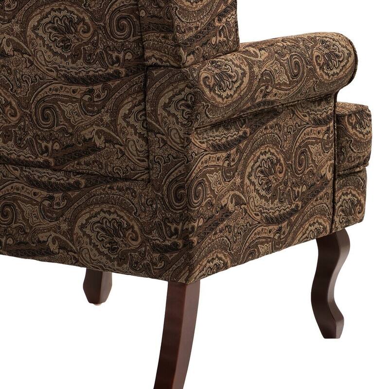 2 Set Modern Upholstery Wingback Accent Chair