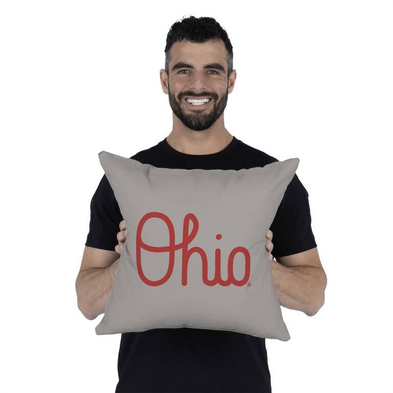 NCAA Ohio State Buckeyes Ohio Script 18 Inch Throw Pillow