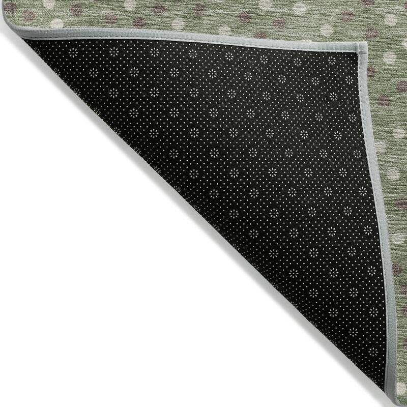 HomeRoots Polka Dot Transitional Rectangle Outdoor Rug